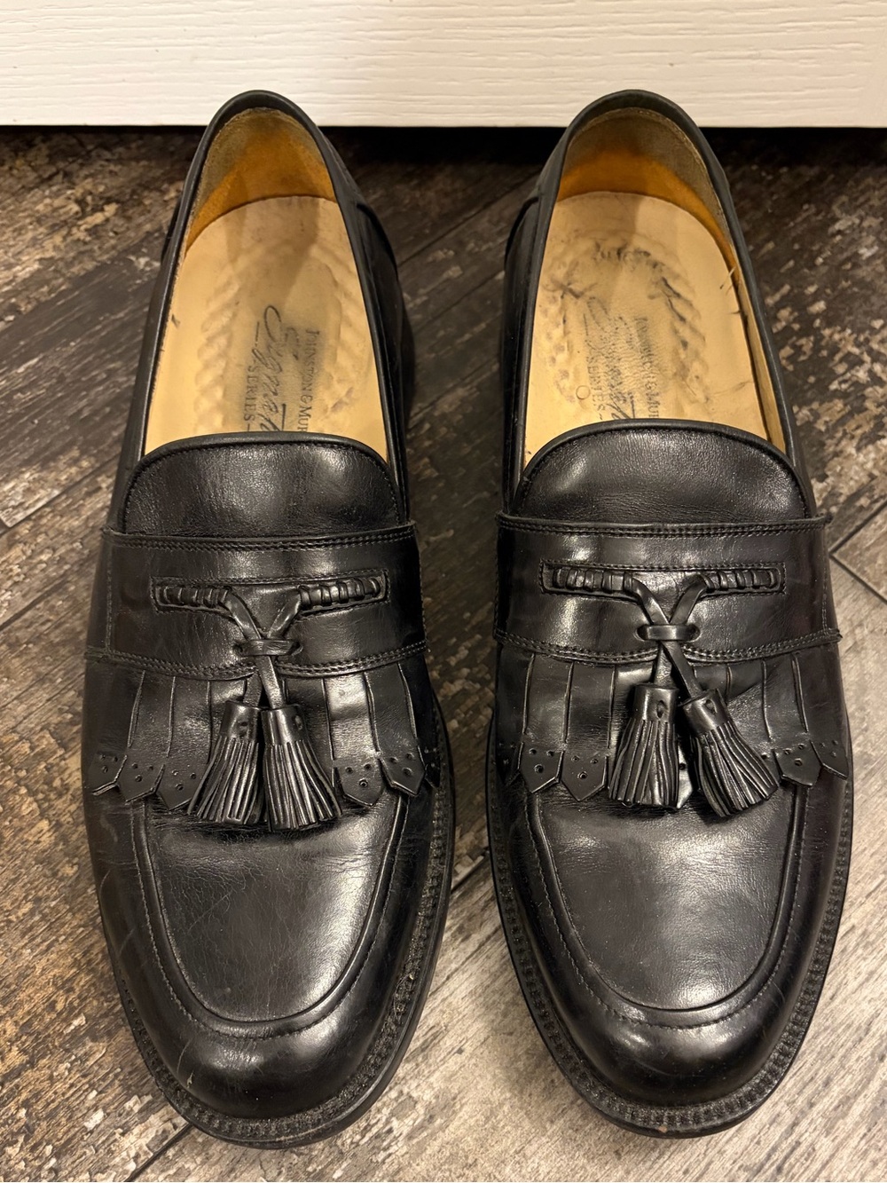 Johnson & Murphy Signature series Men's Black  loafers made in Italy